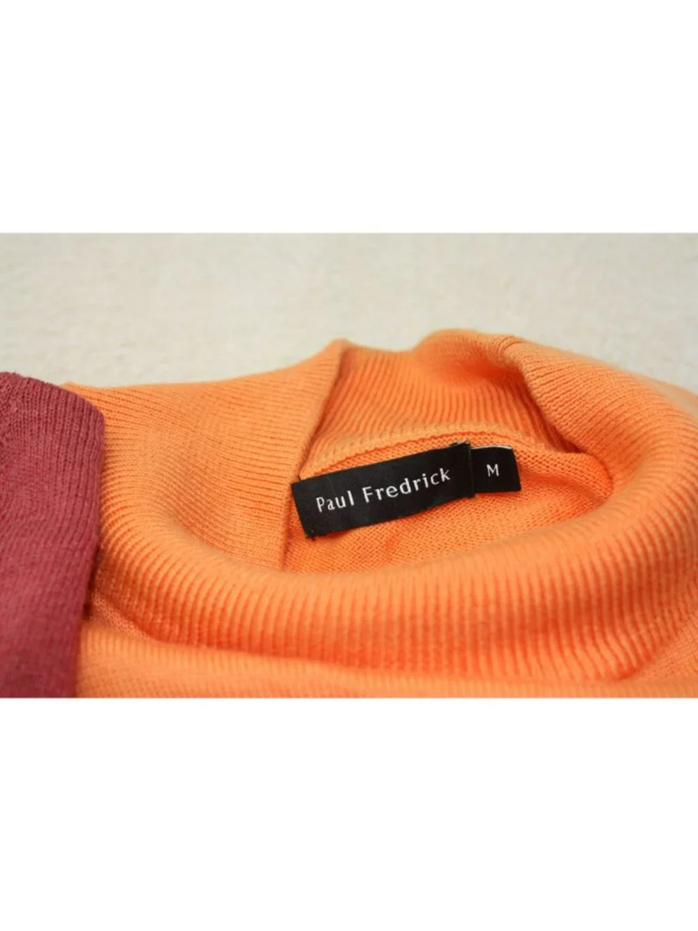 Paul Fredrick Men’s Turtleneck Sweaters Orange & Red Medium Lot of 2